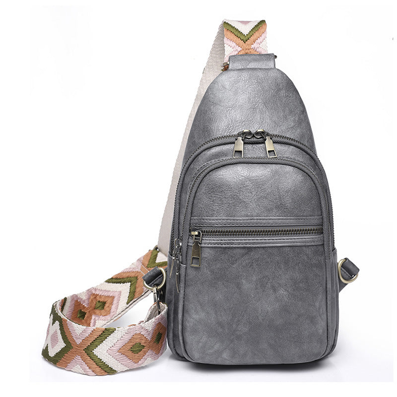 Wholesale PU Retro Crossbody Chest Bag